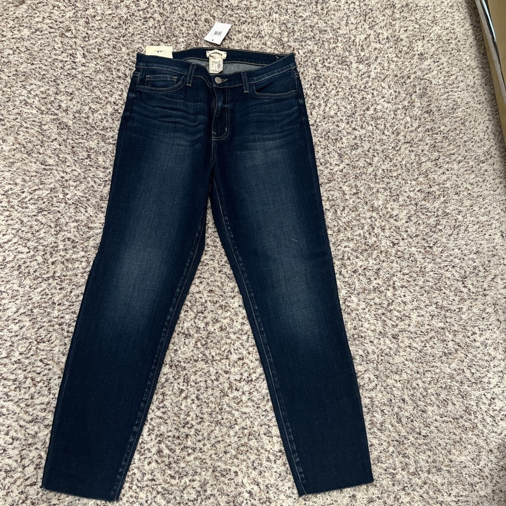 New L'Agence French  Slim Fit High Rise Jeans Dark Wash Monterey Sz 28